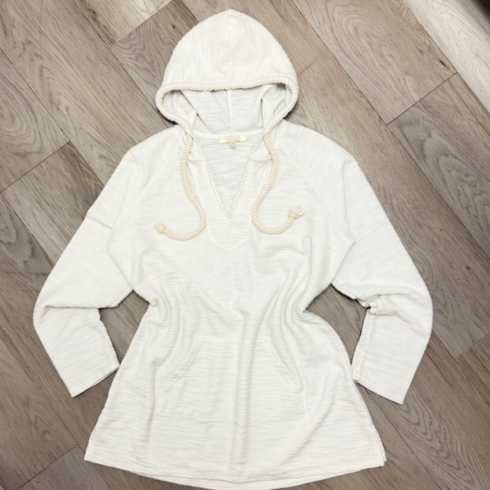 Sandiva kangaroo Hoodie XL White Nautical Beach Cottagecore Coastal Grandmother